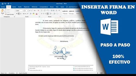 Cómo Insertar Una Firma En Word Para Enviar Por E Mail Imprimir O Insertar En Pdf