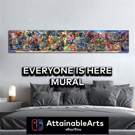 Sora Dlc Super Smash Bros Ultimate Mural Everyone Is Here Etsy India