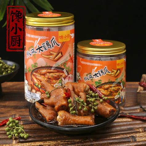 顺丰中通馋小厨椒麻大鸡爪即食椒麻口味罐装375克750克营养方便虎窝淘