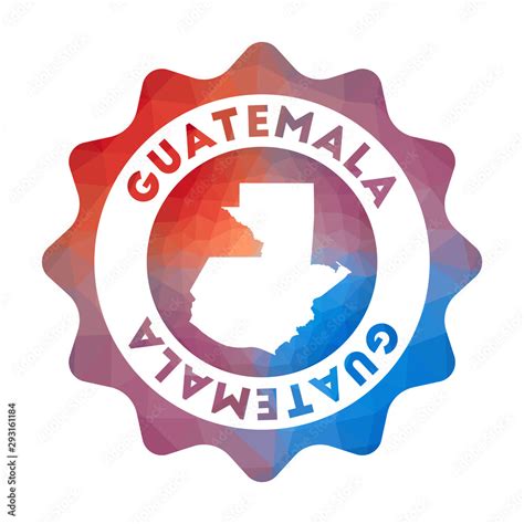 Guatemala low poly logo. Colorful gradient travel logo of the country in geometric style ...