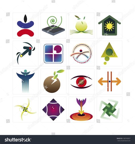 Set Pictograms Signs Symbols Stock Vector (Royalty Free) 108740957 | Shutterstock