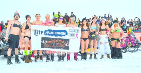 Snowmobile Racing Speed Bikini Run Chetek Winter Fest