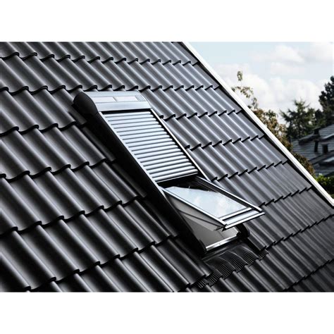 Velux Solar Rollladen Ssl Sk S Aluminium Dunkelgrau