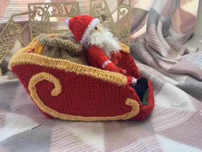 Santa And Sleigh Knitting Pattern By Kaz Kew Lovecrafts