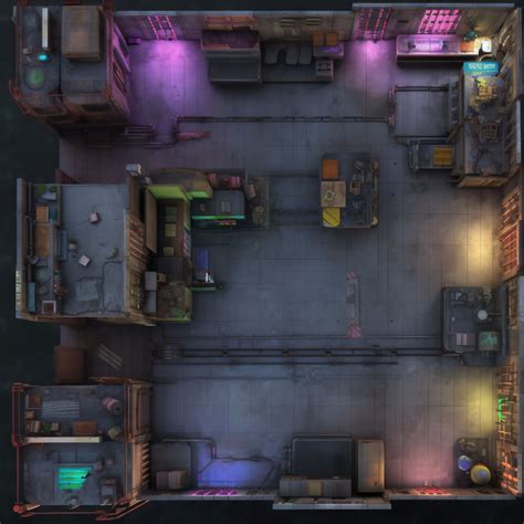 10 Cyberpunk Battlemaps Sci Fi Dnd Battle Map Cyberpunk Dandd