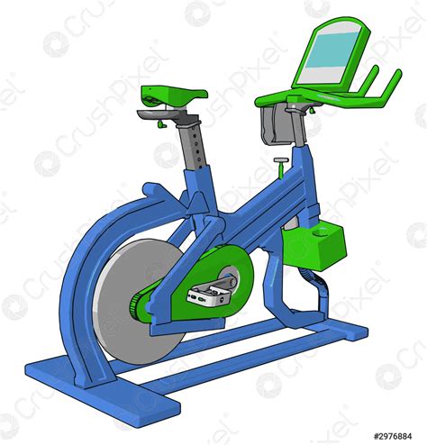 A gym cycle vector or color illustration - stock vector 2976884