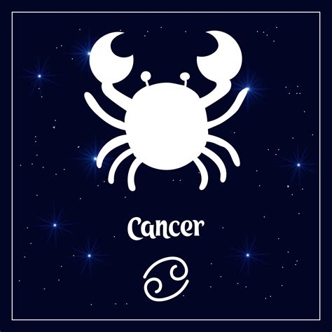 Cancer Astrological Sign Of The Zodiac Horoscope On The Night Sky With