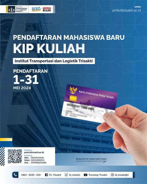 PENDAFTARAN BEASISWA KIP KULIAH TELAH DIBUKA DI ITL TRISAKTI ITL