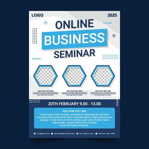 Online Seminar Poster Template 16390842 Vector Art At Vecteezy