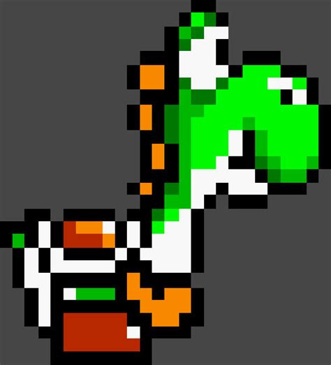 Yoshi Pixel Art Template