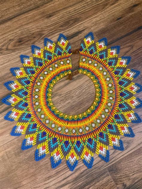 Beaded Necklace From The Embera Chami Tribe In Colombia Etsy