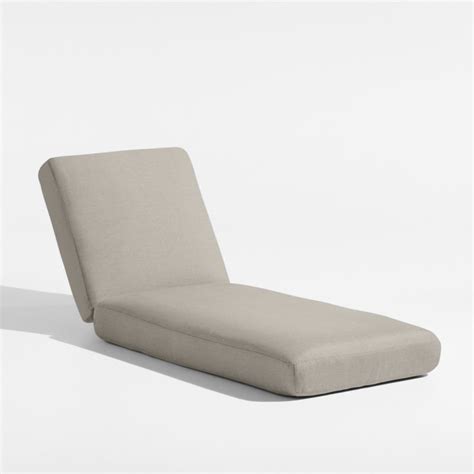 Andorra Silver Sunbrella Outdoor Chaise Lounge Cushion | Crate & Barrel