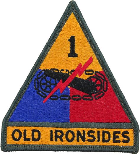 3 34 X 4 Inch 1st Armored Division Old Ironsides Color Iron Sew On