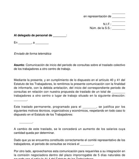 Carta De Traslado Laboral O Cambio De Puesto De Trabajo Solicitud The