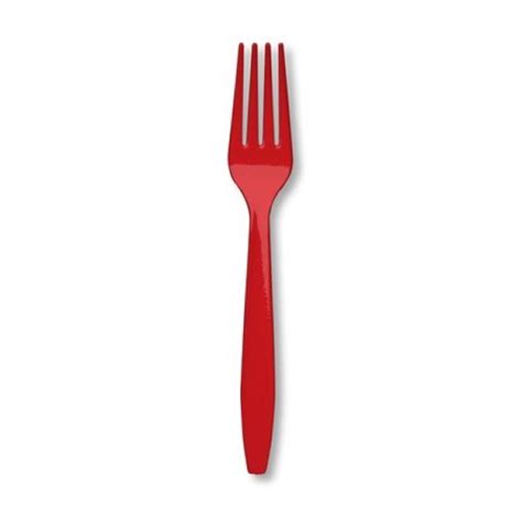 Disposable Fork Red Nambour Party Supplies