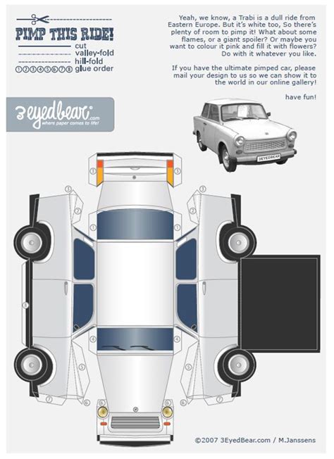 Image Detail For Trabant Voiture Paper Toy Template La Mythique