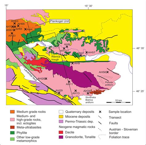 Simplified Geological Map Showing The Investigated Area Modified After