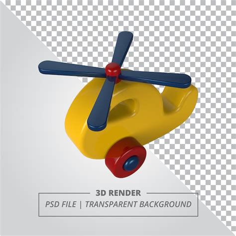 Premium Psd Helicopter Toys 3d Render Isolated