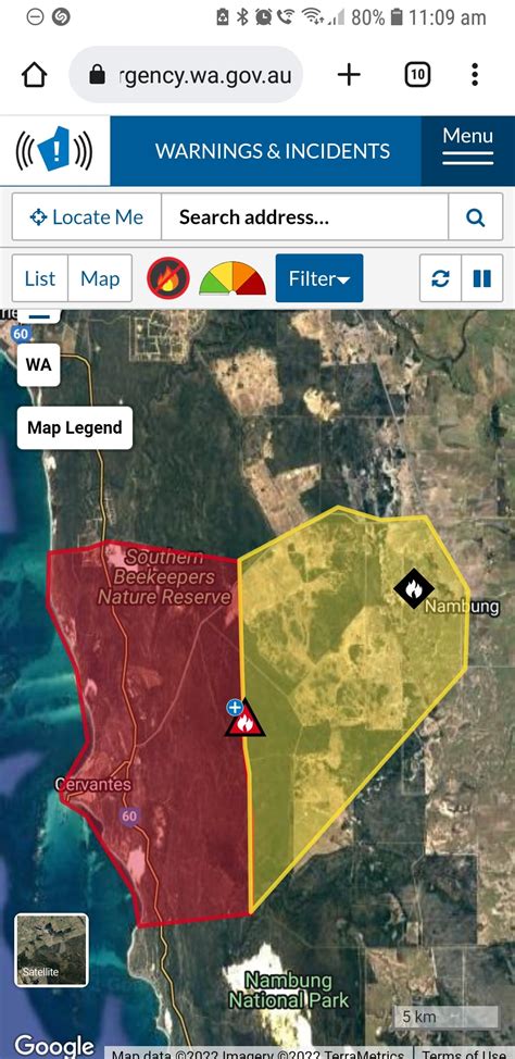 Bushfire emergency warning for Cervantes, north of Perth, as lives and homes under threat : r/perth