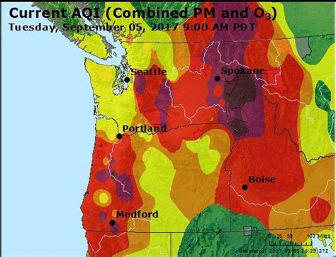 Central Wa Wildfires Shroud Seattle In Ash Smoke