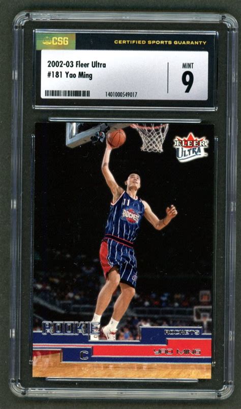 Fleer Ultra Yao Ming Rookie Rc Csg Mint Myslabs