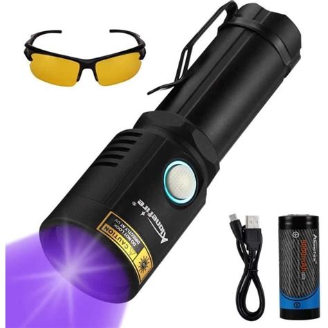 Alonefire X Uv W Nm Lampe Torche Uv Led Puissante Rechargeable