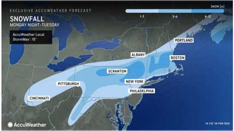 Projected Snowfall Totals Increase As Pre-Valentine's Day Winter Storm Take Aims At Northeast ...