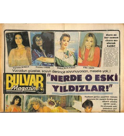 Bulvar Gazetesi Magazin Eki Eyl L Kare As Her Zaman Kare As