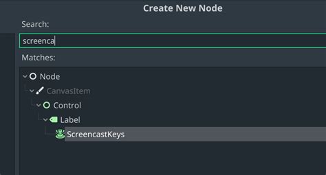 Screencast Keys Godot Asset Library