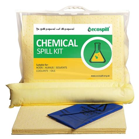 Ecospill Chemical Spill Response Kit Clip Top Carrier 15 Litre Pf