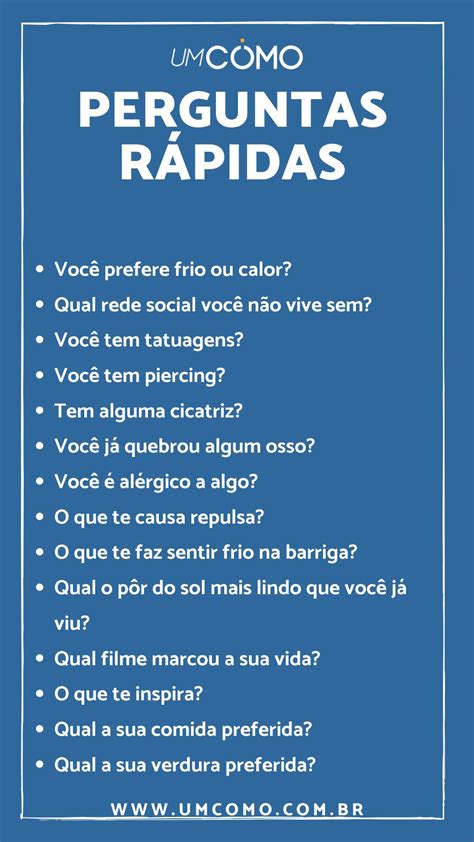 100 perguntas para responder rápido e conhecer alguém de verdade