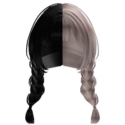 Preppy Braided Pigtails In Black And Blonde S Code Price Rblxtrade