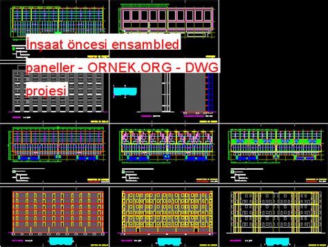 Proje Sitesi N Aat Ncesi Ensambled Paneller Autocad Projesi