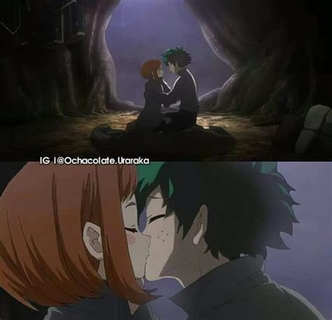 Two Anime Characters One Is Kissing The Other