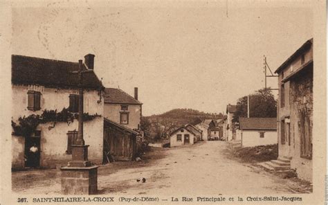 Cartes Postales Anciennes St Hilaire La Croix Rue Principale Et