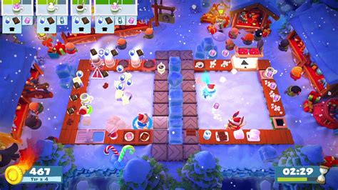 Overcooked 2 Kevins Christmas Cracker Level 1 1 4 Stars 4 Player Co Op