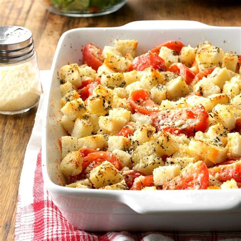 Crouton Tomato Casserole Recipe Taste Of Home