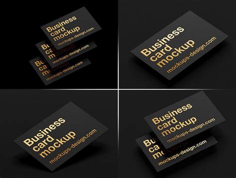 Metallic Gold Foil Business Cards Mockup Free PSD files - PsFiles