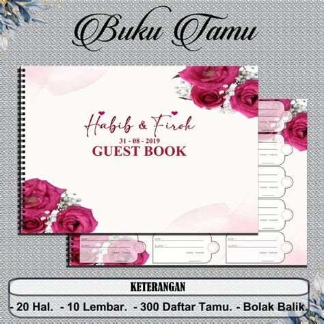 Jual Buku Tamu Undangan Pernikahan Guest Book Atau Khitan Jenis