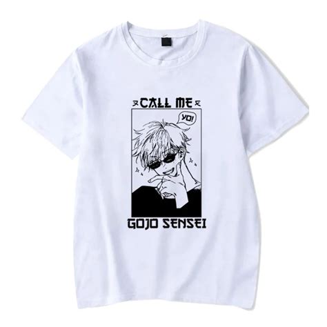 Camiseta Anime Jujutsu Kaisen Unissex Sukuna Satoru Gojo Yuji Itadori