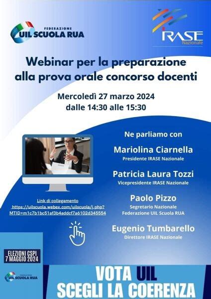 Webinar Per La Preparazione Alla Prova Orale Concorso Docenti Mercoledì 27 Marzo 2024 Dalle14