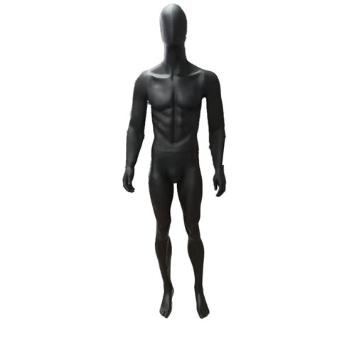 Black Fiberglass Feet Male Standing Mannequin For Garment Shop