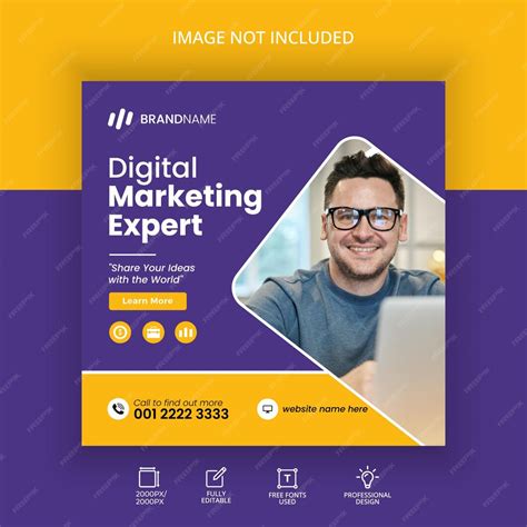 Premium Vector Digital Marketing Expert Social Media And Instagram