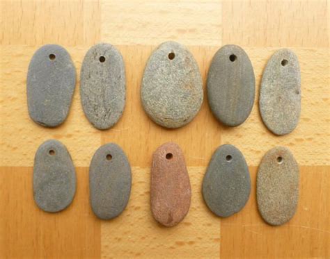 Top Drilled Pebbles Drilled Rocks Rock Pendants Pebble Etsy Pebble