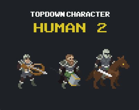 Humans Set 2 Top Down Pixel Art Characters By Sanctumpixel