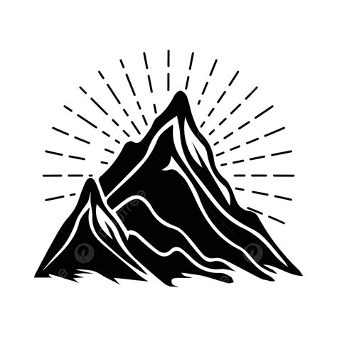 Mountain Peak Silhouette Vector