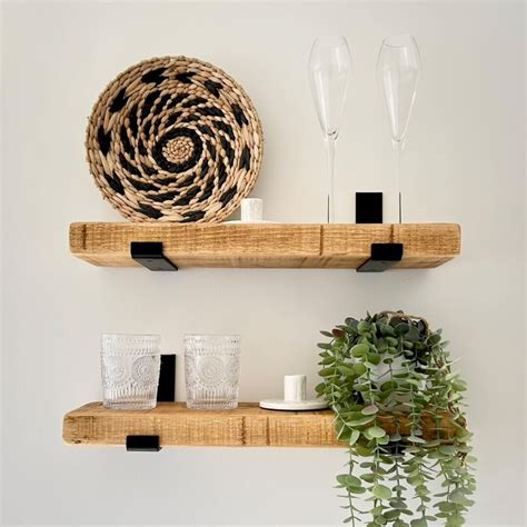 Single Rustic Shelves Bracket Floating Shelves Rustic Open Shelves