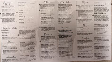 Carta Del Restaurante El Charro Authentic Mexican Cuisine Lexington