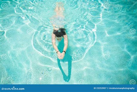 Woman In The Swimming Pool Royalty Free Stock Image 75263548