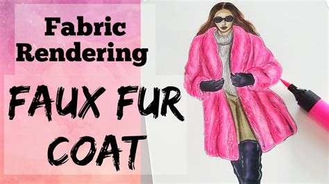 How To Draw Fur Faux Fur Coat Fashion Illustration Youtube